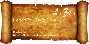 Ladár Zsófia névjegykártya
