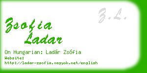 zsofia ladar business card