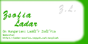 zsofia ladar business card